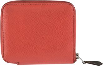 Herm&egrave;s Orange Rose Jaipur Epsom Leather Coin Purse/Coin Case (Pre-Owned)