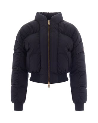 Elisabetta Franchi Black Cropped Down Jacket