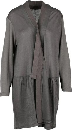Transit Par-Such Long Open Cardigan - Brown