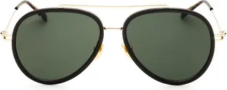 Gucci GG1981S001 Aviator Full Rim Sunglasses - Gold