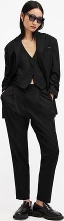 AllSaints Womens Polyester Nellie Slim Fit Tapered Trousers, Size: UK 10/US 6