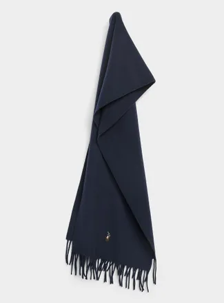 Polo Ralph Lauren Mens Small embroidered logo pure wool scarf
