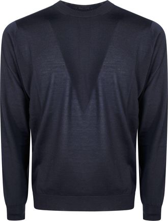 FILIPPO DE LAURENTIIS F16 Long-Sleeve Merino Wool Crewneck Sweater