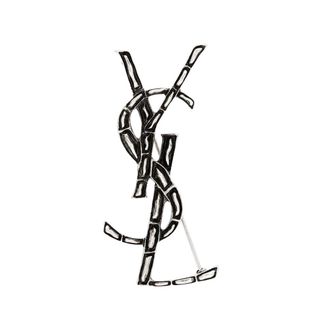 Saint Laurent Cassandre Broche - Heren - Kettingen - Grijs - ONE Size - Accessoires