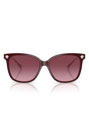 Versace 57mm Square Sunglasses in Burgundy /Pink Dark Violet at Nordstrom