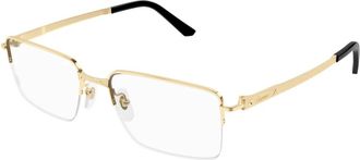 Cartier Ct 0554O 001 Optical Frame - Heren - Brillen - Geel - 56 MM - Accessoires