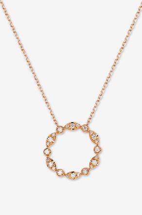 GbyG Halskette aus Ros&eacute;gold und Diamanten Cercle