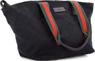 Gucci Web Zip GG Canvas Large tote bag - Zwart