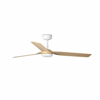Netlighting Punt White Light Wood 3 Blade Ceiling Fan With DC Motor