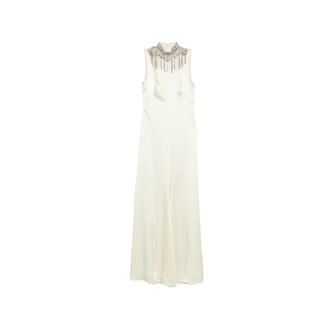 Alexander McQueen Embellished Mock-neck Maxi Dress