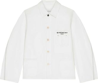 Givenchy Denim Jackets, male, White, Size: M Denim Cotton Jacket
