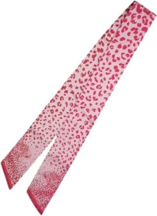 Cartier Pre-owned Scarves, female, Pink, Size: ONE SIZE Pre-owned Silk Scarf