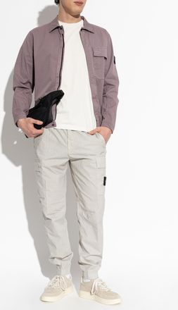 Stone Island Shirt With Pocket, Mens, Purple