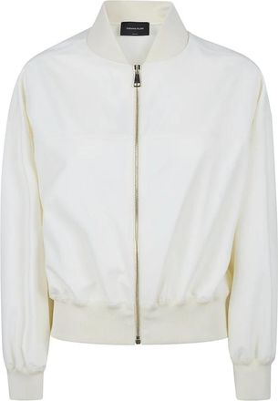 Fabiana Filippi Bomberjack met hoge hals - Dames - Bomber jackets - Geel - XS - Tule - Jassen