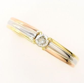 C&A Pink Gold Platinum Yellow Gold Yellow Gold (18K) Pink Gold (18K) Platinum 900 Band Ring (Pre-Owned)