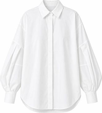 Meimeij Camisa de algod&oacute;n - Blouses & Shirts - Mujer - Blanco - 2XS