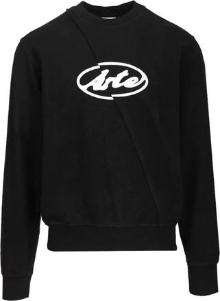Arte Circle Logo Embroidery Sweater - Heren - Sweatshirts - Zwart - XL - Katoen - Hoodies & sweatvesten