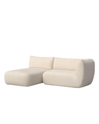 Hannun Sof&aacute; beige con chaise longue izquierdo 230 x 148 cm