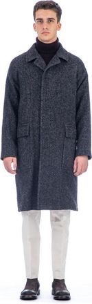 Tagliatore Oversized fit jas met bedekte knopen - Heren - Mantel - Grijs - XL - Jassen
