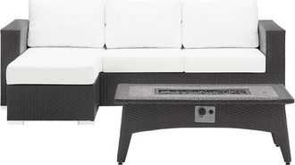 ModWay Outdoor Convene 3Pc Set Outdoor Patio With Fire Pit