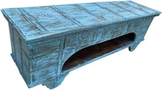 Wanderlust Deco Mueble bajo de madera artesanal 165-175x45x57h cm