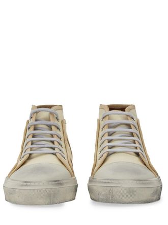 Dolce & Gabbana Vintage Mid-Top Cotton Sneaker - Beige