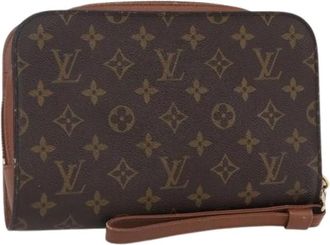 Louis Vuitton Pre-owned Clutches, female, Brown, Size: ONE SIZE Pre-owned Canvas Clutch