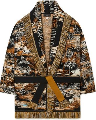 Alanui Lost In Paradise Cardigan Black Brown