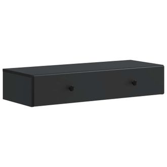 vidaXL Mesa Lateral Montada En La Pared Negro 87,5 X 34,5 X 17 Cm Vidaxl