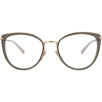 POMELLATO Novelty 54mm Cat Eye Optical Glasses in Grey Gold Transparent at Nordstrom Rack