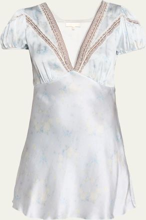 LoveShackFancy Sylara Floral Jacquard Mini Dress