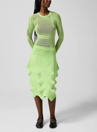 Issey Miyake Womens Linkage knit skirt