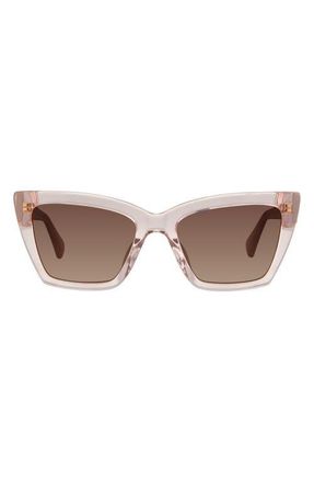 Kurt Geiger 53mm Sunglasses in Crystal Pink/Brown Sf at Nordstrom