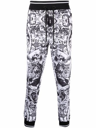 Philipp Plein Trainingsbroek met barokprint - Wit