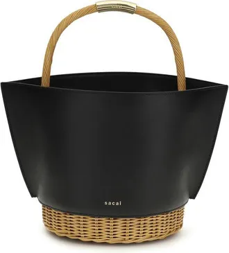 sacai Calf Leather Bos Taurus Shoulder Womens Bag