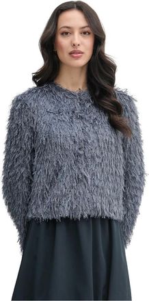 Oui Dames, Truien, Blauw, Maat: XS Poliester