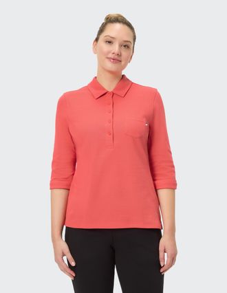 Joy Poloshirt JOY SPORTSWEAR POLOSHIRT GISELE, Damen, Gr. 36, rot (hibiscus rot), Obermaterial: 69% Baumwolle, 31% Polyester, Shirts Poloshirt