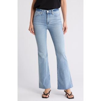 Frame Denim Le Easy Raw Hem Flare Leg Jeans in Blue Springs at Nordstrom Rack, Size 33