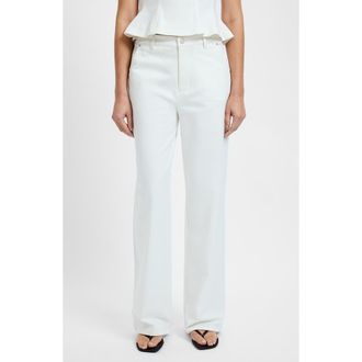French Connection Inez Relaxed Straight Leg Jeans in Summer White at Nordstrom, Size 12