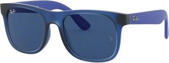 Ray-Ban Junior Justin Zonnebrillen - unisex - Zonnebrillen - Blauw - 48 MM - Nylon - Accessoires