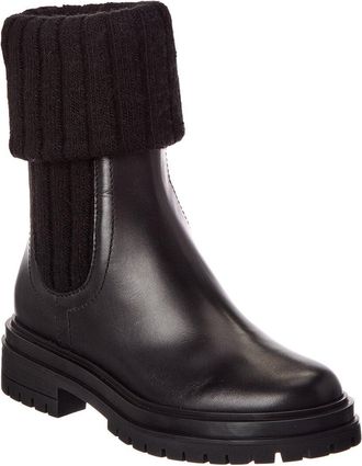 Gianvito Rossi Tenney 20 Knit & Leather Boot