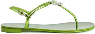 Giuseppe Zanotti Alphonsine thong sandals - women - Leather/Leather/Leather - 38.5 - Green