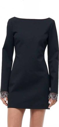 Staud Hunter Beaded Cuff Mini Dress In Black