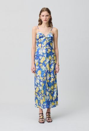Claudie Pierlot Robe longue satin&eacute;e florale