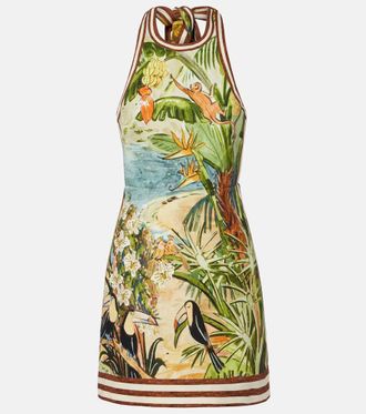 Alemais Al&eacute;mais Toucan Tango printed cotton minidress