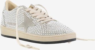 Golden Goose Niedrige mit Kristallen bedeckte Schn&uuml;rsneakers Ball Star