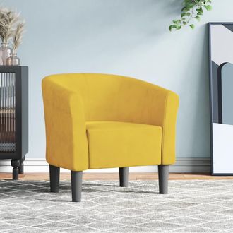 vidaXL Sill&oacute;n De Terciopelo Amarillo Vidaxl