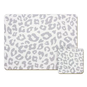 Lewis's Place Mat and Coaster Set - Leopard - Lewiss | TJ Hughes