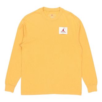 Nike Jordan Air Jordan Logo Print Crew-neck Sports Flight Yellow DD0966-217