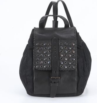 Prada Black Leather Nylon Backpack (Pre-Owned)